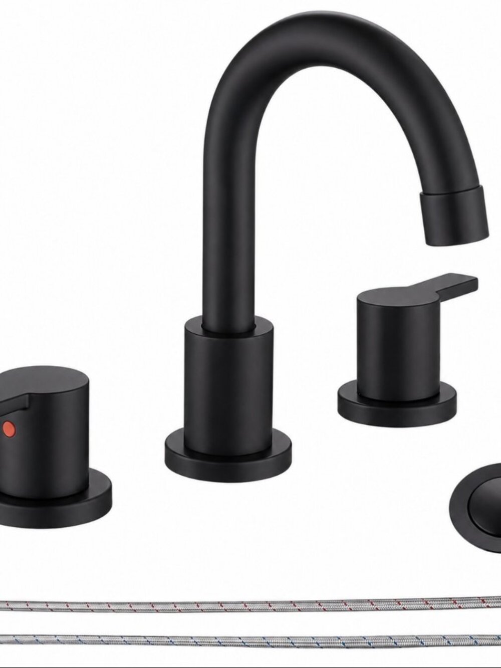 RKF Widespread Two-Handle Bathroom Faucet - Matte Black WF015-9-MB (NEW)